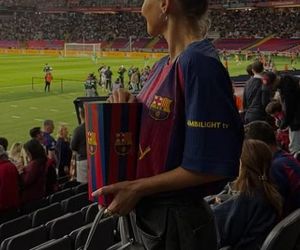 Anna Lewandowska na meczu Barcelony