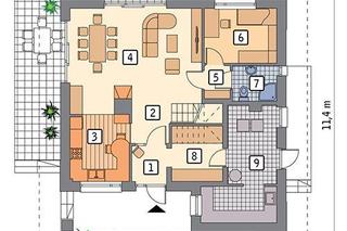 Projekt domu Bez tajemnic z katalogu Muratora - wizualizacje, plany, rysunki