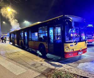 Pożar autobusu w Warszawie