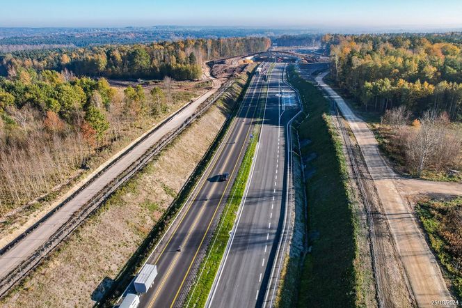 Tak wygląda obecnie budowa I części obwodnicy Zawiercia i Poręby. Ta część kończy się na węźle Kromołów