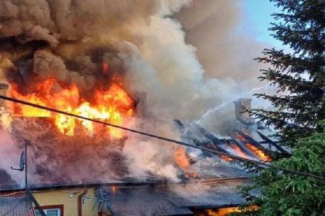 Pożar baraku pracowniczego na Bugaju w Starachowicach