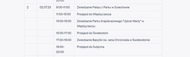 Oto jak sztuczna inteligencja zaplanowała wycieczkę po Lubuskiem