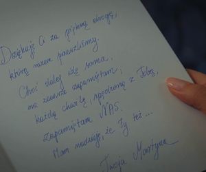 M jak miłość odc. 1847. Dedykacja Martyny dla Marcina w książce Alpy