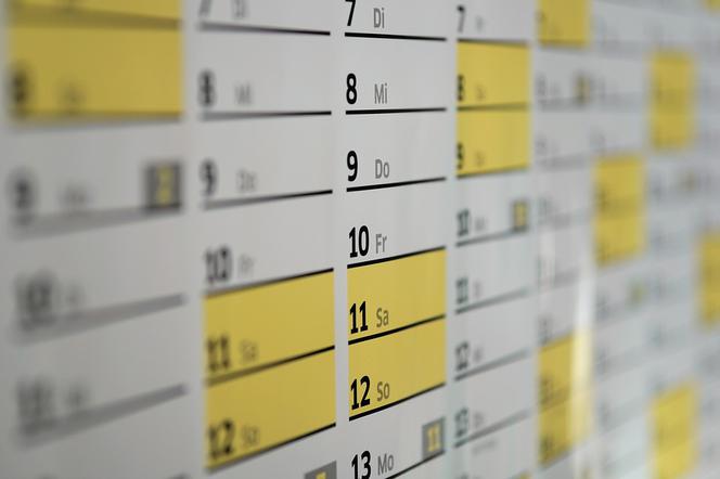 Jak układa się kalendarz na 2019 rok?
