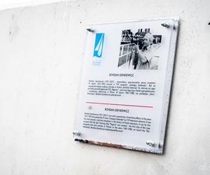 Tablica upamiętniająca Bohdana Sienkiewicza na Alei Żeglarzy w Gdyni