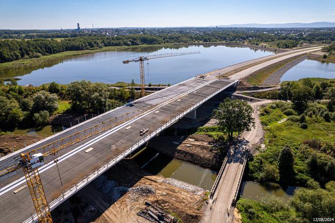 Plac budowy S1 Oświęcim - Dankowice w sierpniu 2024