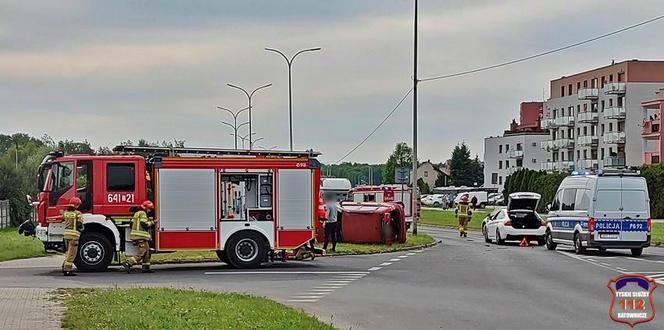 Zderzenie dwóch samochodów na ul. Jaśkowickiej w Tychach