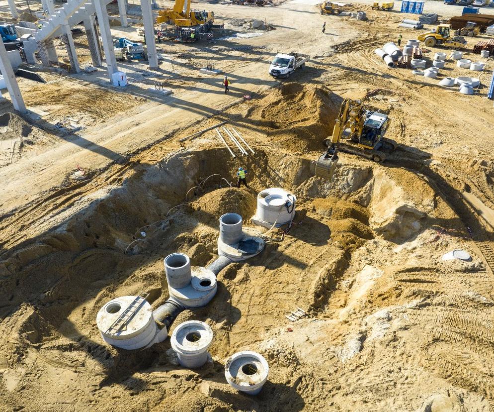 Budowa stadionu w Opolu - październik 2022