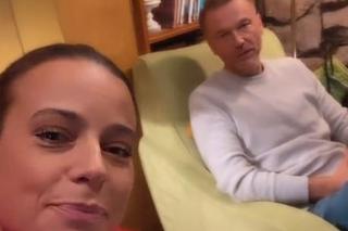 Anna Mucha (Magda), Krystian Wieczorek (Andrzej) na planie M jak miłość