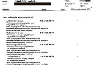 Karol Nawrocki się przebadał! Mamy wyniki testów na narkotyki