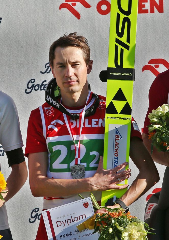 Kamil Stoch podczas konkursu indywidualnego mistrzostw Polski w skokach narciarskich