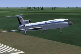 Tu-154 w symulatorze FlightGear Flight Simulator 03