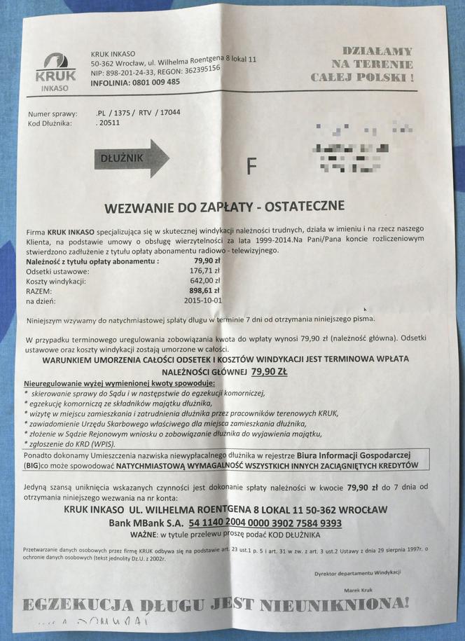 Mafia okrada emerytów "na abonament telewizyjny"