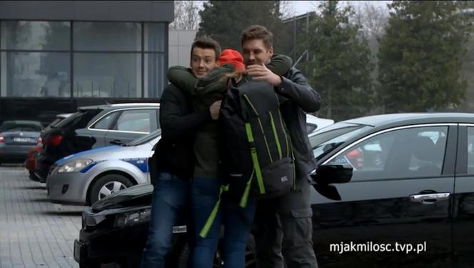M jak miłość. Marcin (Mikołaj Roznerski), Ola (Katarzyna Mosek), Jakub Karski (Krzysztof Kwiatkowski)