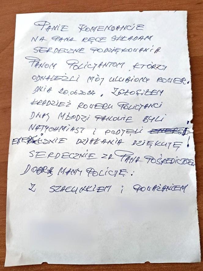 Nietypowy list dostali policjanci z Nowego Sącza.  Autorem był senior