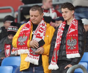 Kibice na meczu Polska -Nowa Zelandia na Stadionie Śląskim