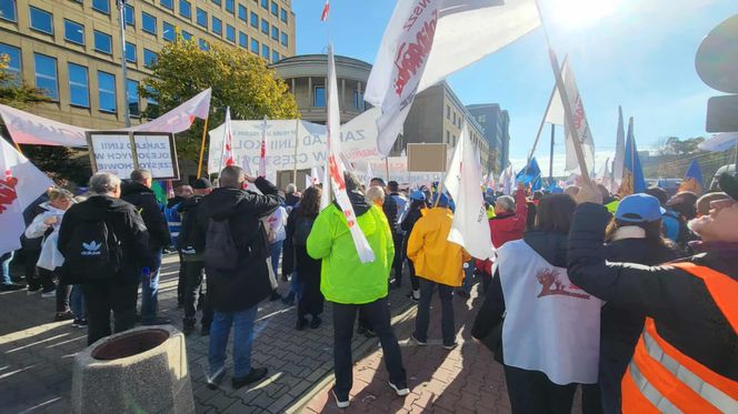 Protest kolejarzy Warszawa 15.10.2025