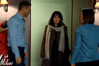 M  jak miłość odc. 1370. Magda (Anna Mucha), Budzyński (Krystian Wieczorek), Wanda Budzyńska (Maria Rybarczyk)