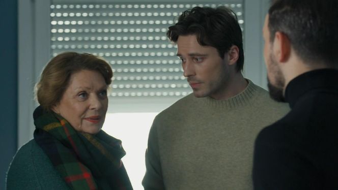 	Barwy szczęścia odc. 3202. Marcin Kodur (Oskar Stoczyński), Józefina Rawiczowa (Elżbieta Jarosik), Cezary (Marcel Opaliński)