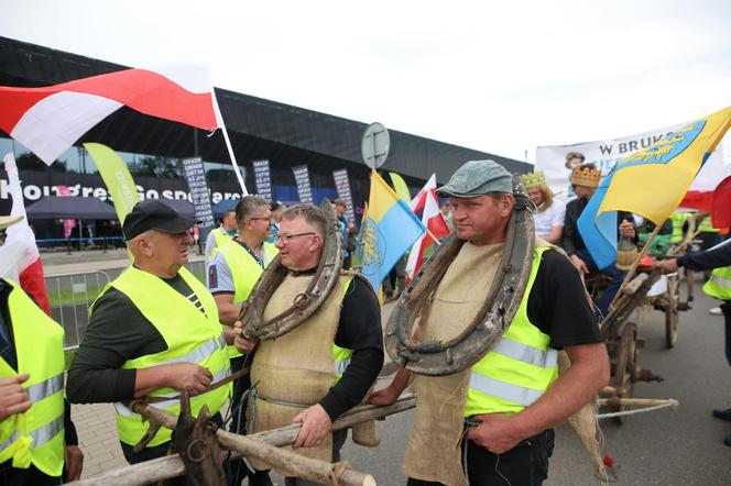 Rolnicy protestowali w Katowicach na Europejskim Kongresem Gospodarczym