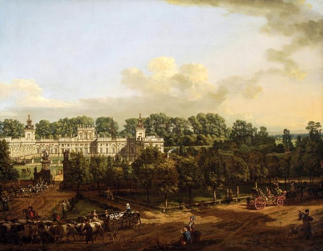 Canaletto, Pałac w Wilanowie od strony wjazdu (1776)