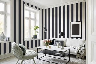 Tapety czarno-białe w różnych pomieszczeniach: INSPIRACJE