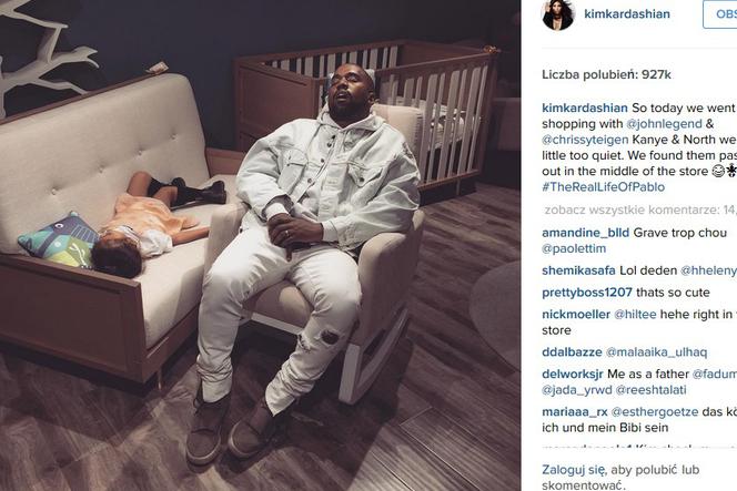 Kanye West i North West zasnęli na zakupach