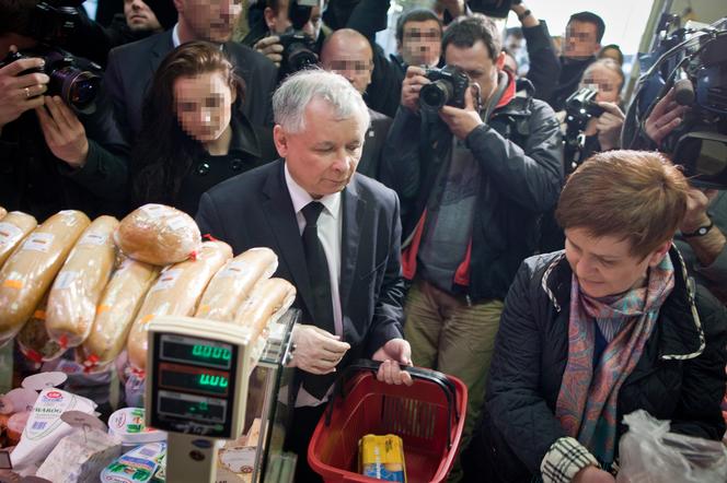 Jarosław Kaczyński na zakupach