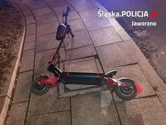Pijany 71-latek jechał hulajnogą przez centrum miasta. Potrącił go kierowca bez prawa jazdy