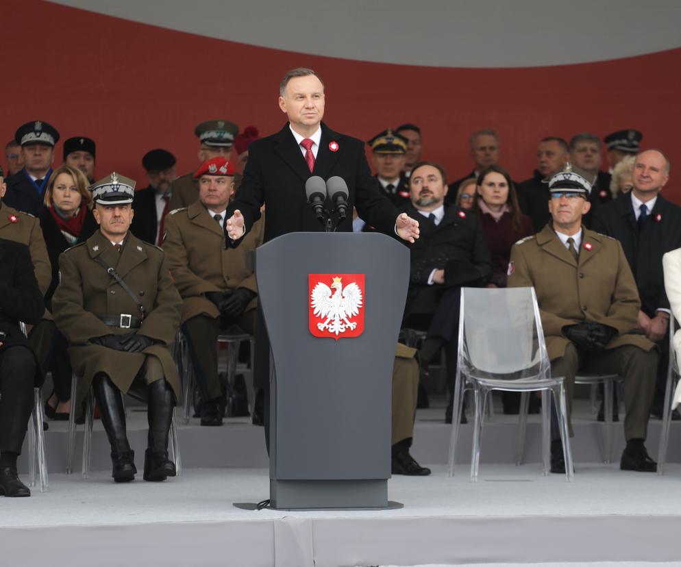 Andrzej Duda na obchodach Święta Niepodległości 2022 