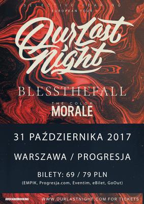Koncerty 2017: Our Last Night w Polsce