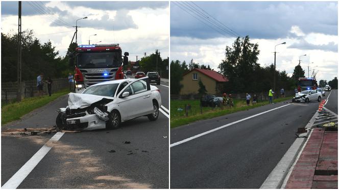 7-latek w szpitalu wojewódzkim! Dwie mieszkanki Warszawy z dziećmi zderzyły się na DK nr 7 w Wiśniewie [ZDJĘCIA]