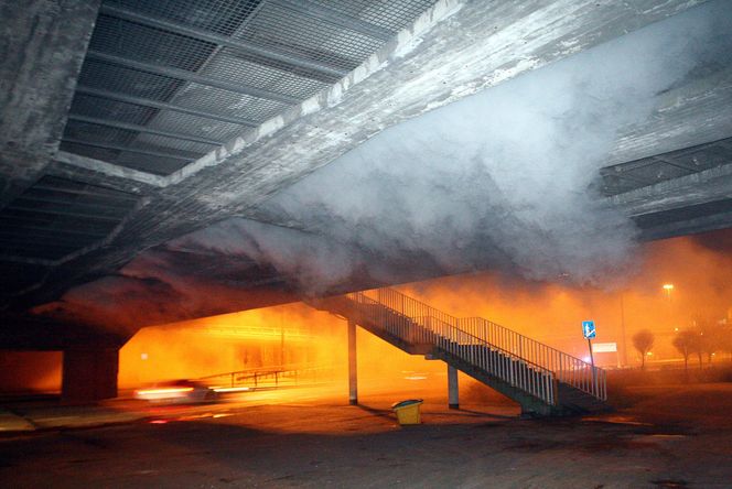 Pożar Mostu Łazienkowskiego 14.02.2015