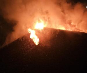 Pożar pustostanu w Chorzowie. 31-letni sprawca podpalenia usłyszał zarzuty