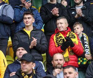 Kibice na meczu GKS Katowice - Lech Poznań