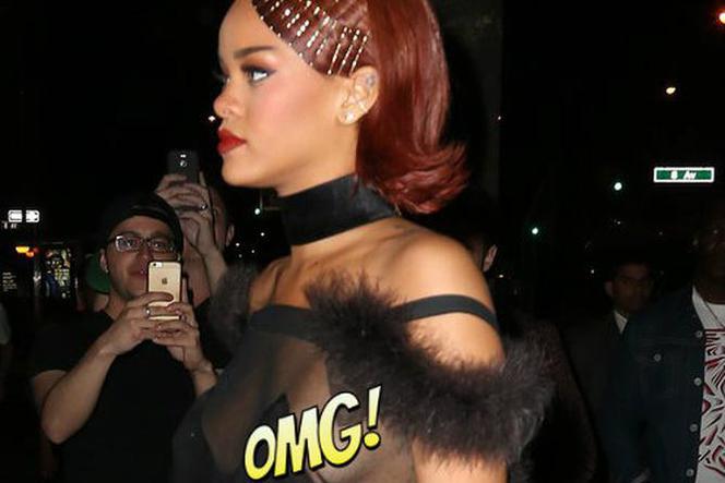 Rihanna pokazała piersi po gali MET 2015!