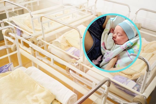 Łóżeczka dla noworodków w szpitalu 
