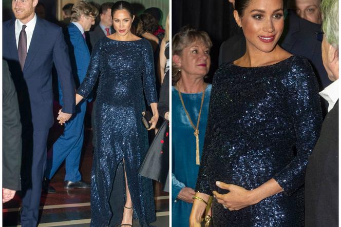 Meghan Markle w granatowej sukni