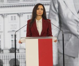 Marta Kaczyńska na konwencji Karola Nawrockiego