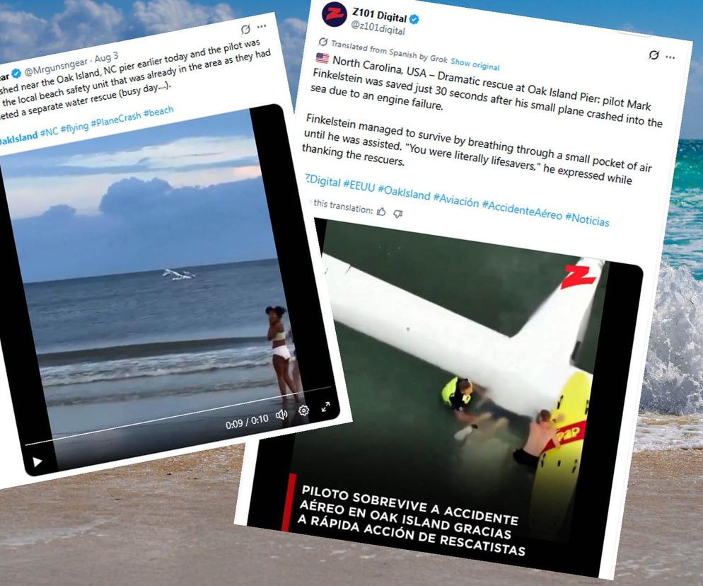 Katastrofa lotnicza na oceanie!