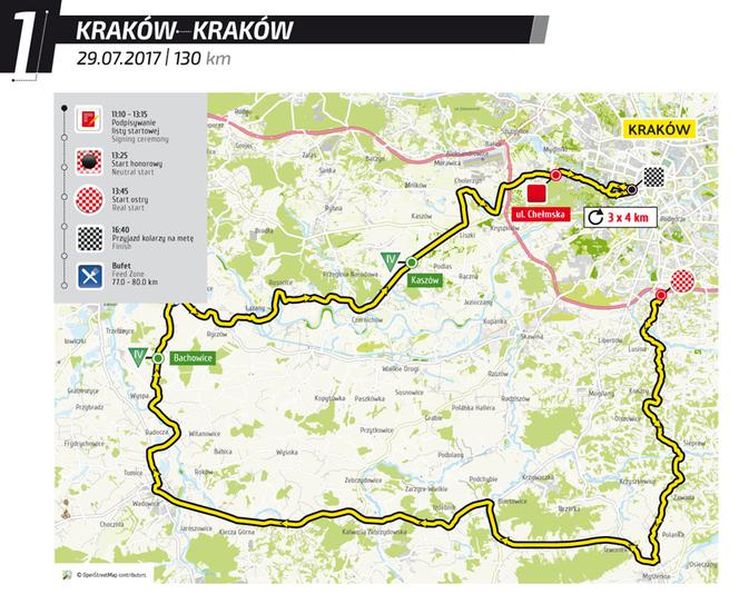 Tour de Pologne: Mapa 1. etapu