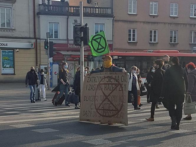 Siadł na ulicy i nie chciał zejść. Ekolodzy zorganizowali w Lublinie blokady