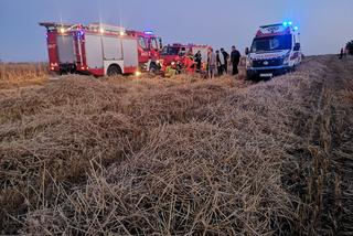 Kombajn wciągnął rolnika na polu w Wygiełzowie. Lądował LPR
