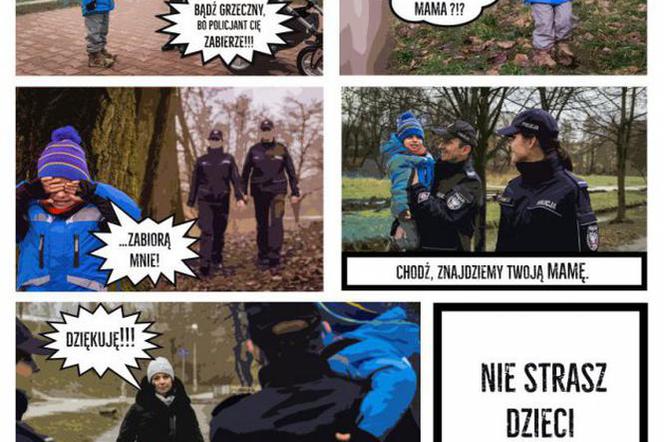 nie strasz dziecka policjantem