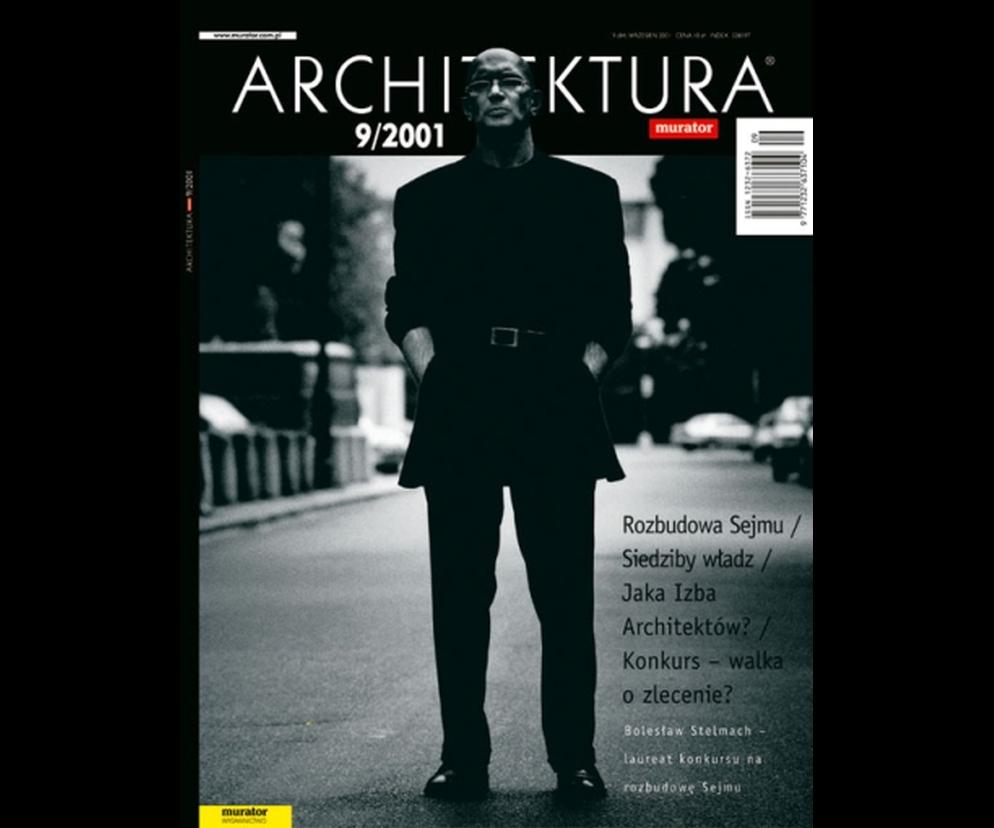 Okładka Miesięcznik Architektura 09/2001