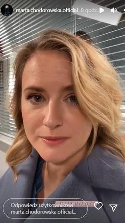 M jak miłość. Marta Chodorowska (Julia) na planie
