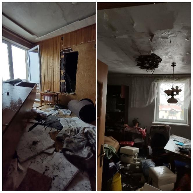   Pożar budynku wielorodzinnego w Pozezdrzu. PIĘĆ RODZIN straciło dach nad głową [ZDJĘCIA]