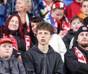 Kibice na meczu Polska -Nowa Zelandia na Stadionie Śląskim