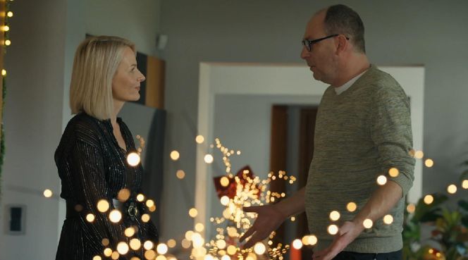 Barwy szczęścia, odcinek 3190. Olga (Dorota Łukasiewicz-Kwietniewska), Marek (Marcin Perchuć)