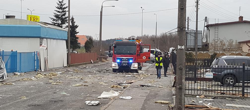 Potężny wybuch przy ul. Łowickiej w Bydgoszczy